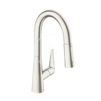 HANSGROHE HANSGROHE - Talis M51 Drezová batéria s výsuvnou spŕškou, vzhľad nehrdzavejúcej ocele 72815800