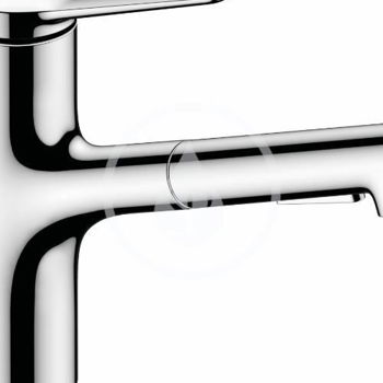 HANSGROHE HANSGROHE - Zesis M33 Drezová batéria 150, s výsuvnou spŕškou, EcoSmart, chróm 74810000