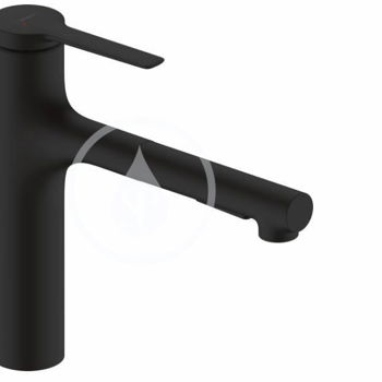 HANSGROHE HANSGROHE - Zesis M33 Drezová batéria 160, s výsuvnou spŕškou, sBox lite, matná čierna 74804670