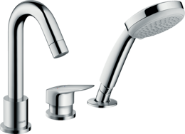 Hansgrohe Logis - 3-otvorová páková batéria na okraj vane, chróm 71313000