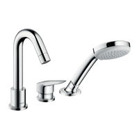 Hansgrohe Logis - Trojotvorová páková batéria na okraj vane so sadou Secuflex, chróm 71310000