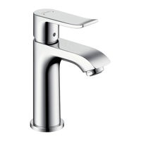 Hansgrohe Metris - Páková batéria 100 pre umývadielka s odtokovou súpravou s tiahlom, chróm 31088000