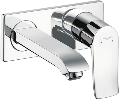 Hansgrohe Metris - Páková umývadlová batéria LowFlow 3,5 l/min pod omietku s výtokom 165 mm, chróm 31251000