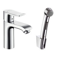 Hansgrohe Metris - Umývadlová batéria s ručnou sprchou Bidette a sprchovou hadicou 160 cm, chróm31285000