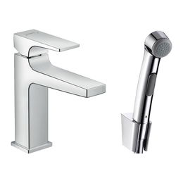 Hansgrohe Metropol - Umývadlová batéria s ručnou sprchou Bidette a hadicou 160 cm, chróm 32522000