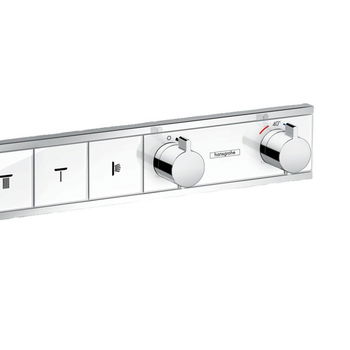 Hansgrohe RainSelect - Termostat pod omietku pre 5 spotrebičov, biela/chróm 15358400