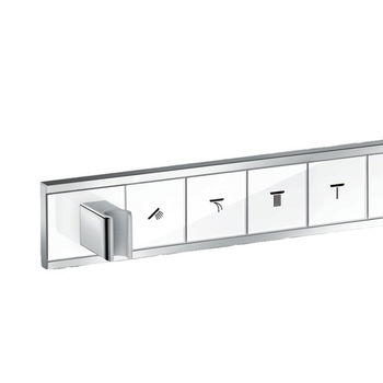 Hansgrohe RainSelect - Termostat pod omietku pre 5 spotrebičov, biela/chróm 15358400