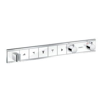 Hansgrohe RainSelect - Termostat pod omietku pre 5 spotrebičov, biela/chróm 15358400