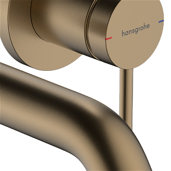 Hansgrohe Tecturis S - Páková umývadlová batéria EcoSmart+ pod omietku s výtokom 165 mm, kartáčovaný bronz 73350140