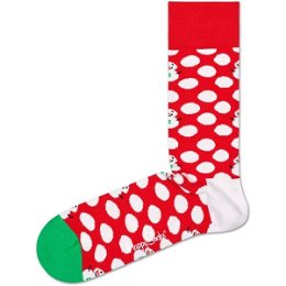 HAPPY SOCKS BIG DOT SNOWMAN Klasické ponožky, červená, veľkosť