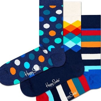HAPPY SOCKS MIX GIFT BOX 3P Klasické ponožky, mix, veľkosť