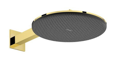 Hlavová sprcha Hansgrohe Raindance Alive S na stenu vrátane sprchového ramená leštený vzhľad zlata 24540990