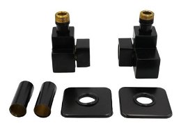 HOPA - EDGE-SET, rohový hranatý ventil (Z6) - Farba - Čierna , Variant - Pravá RDEDGESETRB