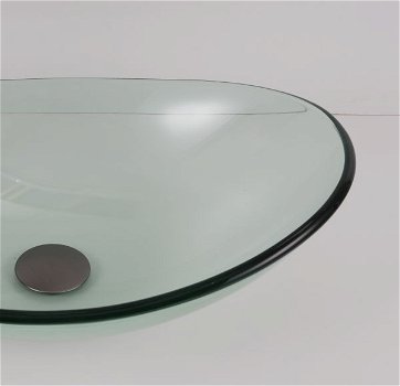 HOPA - Sklenené umývadlo na dosku DEVENTER 55×37×16 cm OLKLTG108