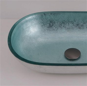 HOPA - Sklenené umývadlo na dosku LEIDEN 55×34×12 cm OLKLTG223