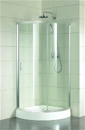 HOPA - Sprchovací kút Albatera - Farba rámu zásteny - Hliník leštený, Rozmer A - 90, Rozmer B - 90, Vanička HL - Akrylová vanička, Výplň - Číre bezpečnostné sklo - 4 mm BCALB90CC + BCLORC90V