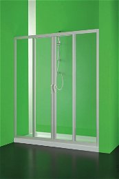 HOPA - Sprchové dvere MAESTRO CENTRALE - Farba rámu zásteny - Plast biely, Rozmer A - 120, Smer zatváranie - Univerzálny Ľavé / Pravé, Výplň - Polystyrol 2,2 mm (acrilico), Výška - 185 BSMAC12P