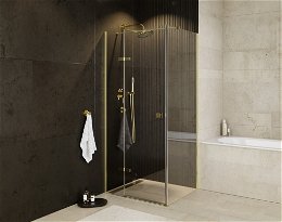 HOPA - Štvorcový sprchovací kút PIXA GOLD - Smer zatvárania - Pravé (DX) BCPIXA90CTVEPG