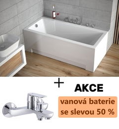 HOPA - Vaňa Termi 170x70 cm + vaňová batéria ELMA so ZĽAVOU 50% OLVTER17+OLVPINOZ+OLBAELM10