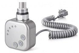 HOPA - Vykurovacia tyč BURG s termostatom - Farba vykurovacej tyče - Chróm - matný, Typ pripojenia - Krútený kábel, Výkon vykurovacej tyče - 120 W RDOHT212003