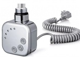 HOPA - Vykurovacia tyč BURG s termostatom - Farba vykurovacej tyče - Chróm, Typ pripojenia - Krútený kábel, Výkon vykurovacej tyče - 120 W RDOHT212002