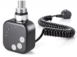 HOPA - Vykurovacia tyč BURG s termostatom - Farba vykurovacej tyče - Čierna, Typ pripojenia - Krútený kábel, Výkon vykurovacej tyče - 120 W RDOHT212014