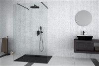 HOPA - Walk-in sprchovací kút AVEO DUE BLACK - Farba rámu zásteny - Hliník čierny, Pevná stena - Bez pevnej steny, Rozmer A - 110, Rozmer C - 195, Výplň - Číre bezpečnostné sklo - 8 mm BCAVEODUE110BL