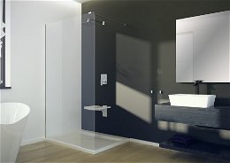 HOPA - Walk-in sprchovací kút AVEO - Farba rámu zásteny - Hliník chróm, Pevná stena - Bez pevnej steny, Rozmer A - 130, Rozmer C - 195, Výplň - Číre bezpečnostné sklo - 8 mm BCAVEO130