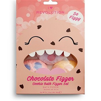 I Heart Revolution Súprava kúpeľových bômb Chocolate Cookie Fizzer (Bath Fizzer) 3 x 50 g