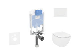 IDEAL STANDARD - ProSys Set predstenovej inštalácie, klozetu a sedadla Tesi, tlačidla Oleas M1, Rimless, SoftClose, chróm mat ProSys80M SP83