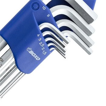 Imbusové kľúče s guličkou - šesťhran BOXO 9ks 65-235 mm