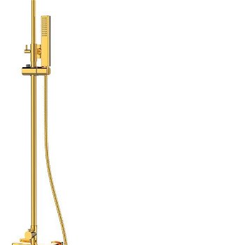 INVENA - Sprchový stĺp GLAMOUR TREND s batériou, zlato AU-05-B09-V