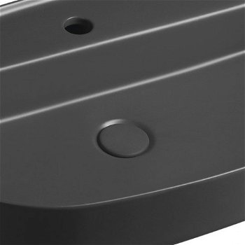 ISVEA - INFINITY OVAL keramické umývadlo na dosku, 60x40cm, antracit 10NF65060-2C