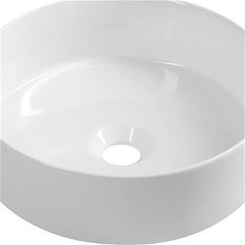 ISVEA - INFINITY ROUND keramické umývadlo na dosku, priemer 36cm, biela 10NF65036