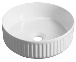 ISVEA - ION keramické umývadlo na dosku, priemer 36cm, biela 10NF66036