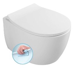 ISVEA - SENTIMENTI závesná WC misa, Rimless, 36x51cm, biela 10AR02010SV