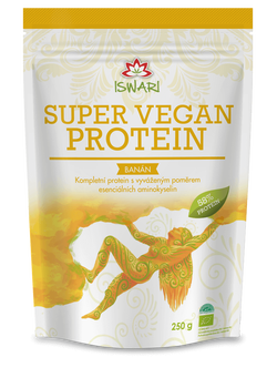 Iswari Super vegan 58% proteín banán BIO 250 g