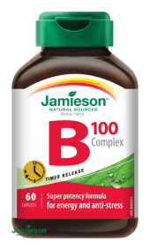 Jamieson B-komplex 100 mg s postupným uvoľňovaním 60 tabliet