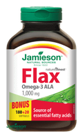 Jamieson Flax Omega-3 1000 mg ľanový olej 200 kapsúl