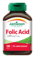 Jamieson Kyselina listová 1000 mikrogramov (Folic acid) 100 tabliet