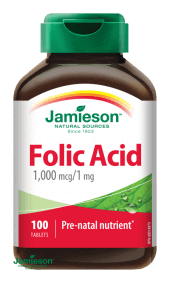 Jamieson Kyselina listová 1000 mikrogramov (Folic acid) 100 tabliet