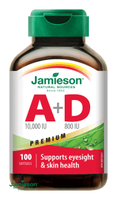 Jamieson Vitamín A a D Premium 10000 IU / 800 IU 100 kapslí (3 mesiace)