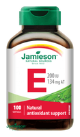 Jamieson Vitamín E 200 IU 100 kapslí