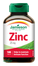 Jamieson Zinok 25 mg 100 tabliet (min. 6 mesiacov)