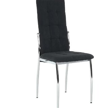 Jedálenská stolička Adora New - čierna / chróm