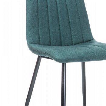 Jedálenská stolička Alan - zelená / čierna matná