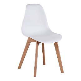 Jedálenská stolička Ayna - biela / buk
