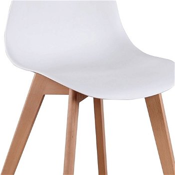 Jedálenská stolička Ayna - biela / buk