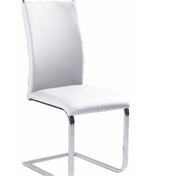Jedálenská stolička Barna New - biela / chróm