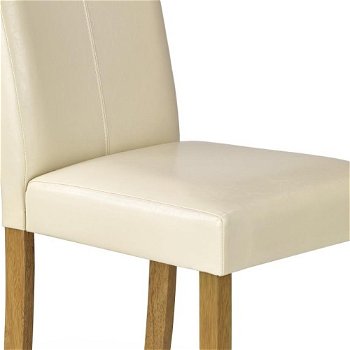 Jedálenská stolička Caro - krémová / buk